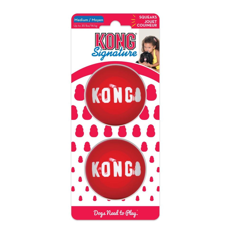 Kong Signature Balls 2 Pack Medium.
