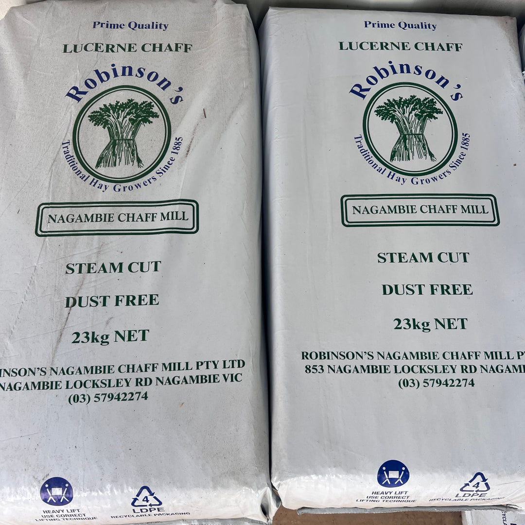 Lucerne Chaff Large 23kg Robinsons (pallet 28)