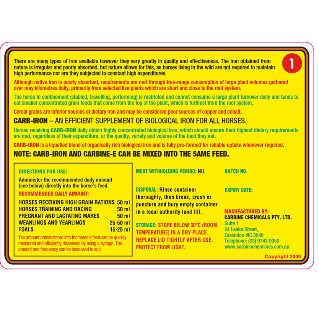 Carbine Chemical Carb-Iron