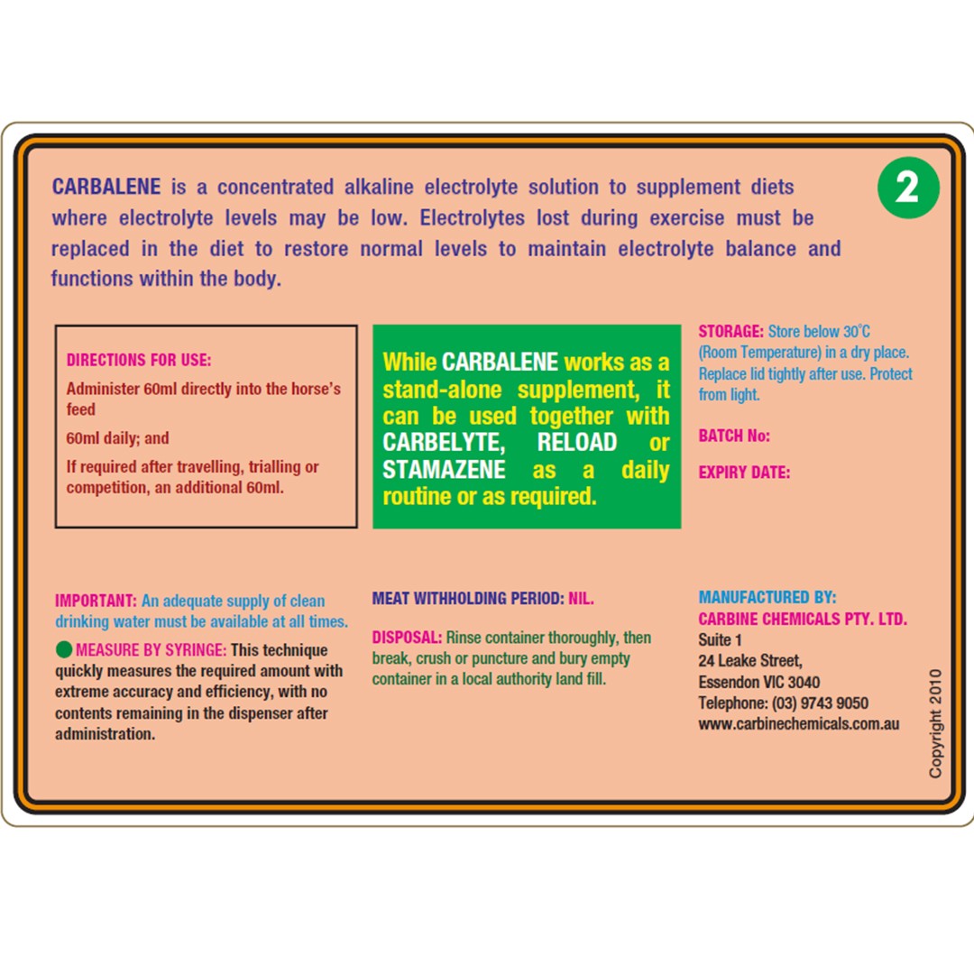 Carbine Chemicals Carbalene