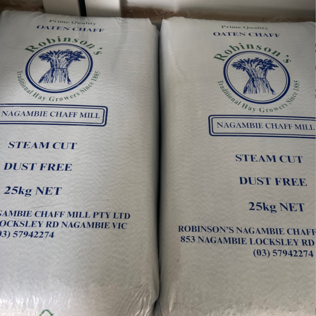 Oaten Chaff Large 25kg Robinsons (28 Pallet)