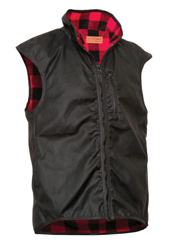 Styx Mill Due North Wool Lined Replica Vest - Black [CLR:Red SZ:M]