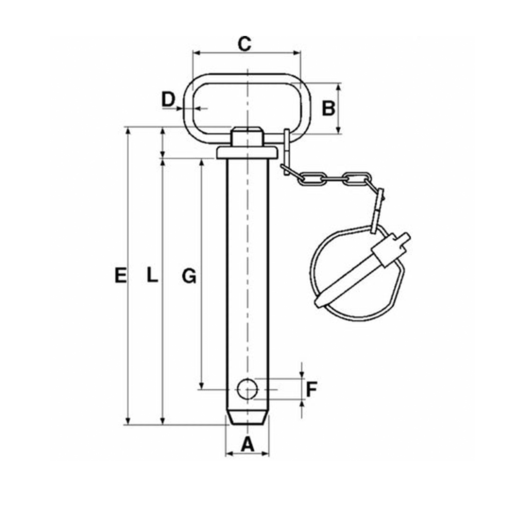 Ama Draw Bar Pin MM:28 MM:165