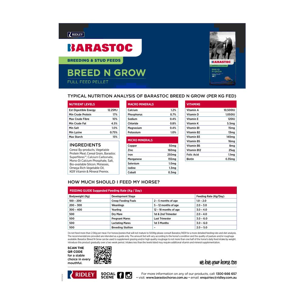 Barastoc Breed N Gro Pellets 20kg.