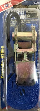 Ratchet Tie Down 25mm X 3.5 M Cap 670kg Lion.