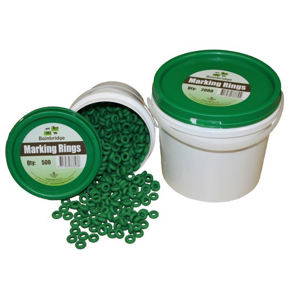 Bainbridge Marking Rings 100 Pack Green.