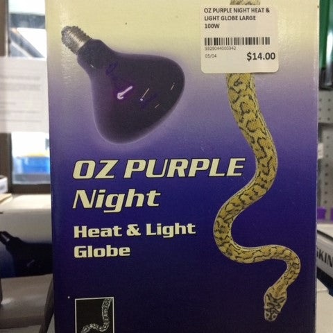 Oz Purple Night Heat & Light Globe Large 100w .