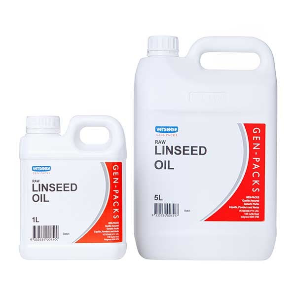 Vetsense Raw Linseed Oil 5l Gen Pack.
