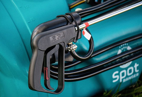 Rapid Spray 95 Litre Spot Ranger Sprayer With 12 Volt 8.3 L/min 60 Psi Pump, Pressure Regulator & Gauge, Front & Rear Interchangeable Hose Wraps With 6m Hose, A