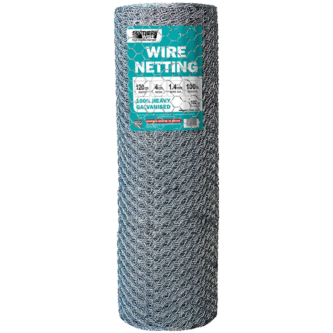 Southern Wire Netting Heavy Galvanised 120/4/1.4mm 100m