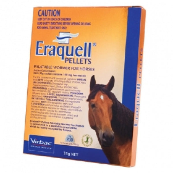 VIRBAC ERAQUELL PELLETS PALATABLE WORMER FOR HORSES 35G