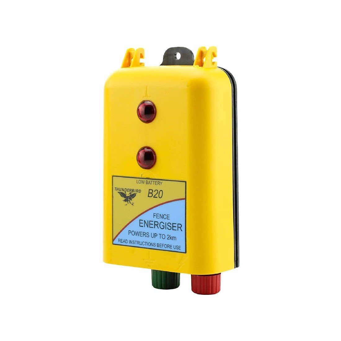 THUNDERBIRD BATTERY FENCE ENERG 2KM STRIP GRAZER 4xD CELLS OR 12 V EXT BATT BD20. | Southside Stockfeeds Kilmore