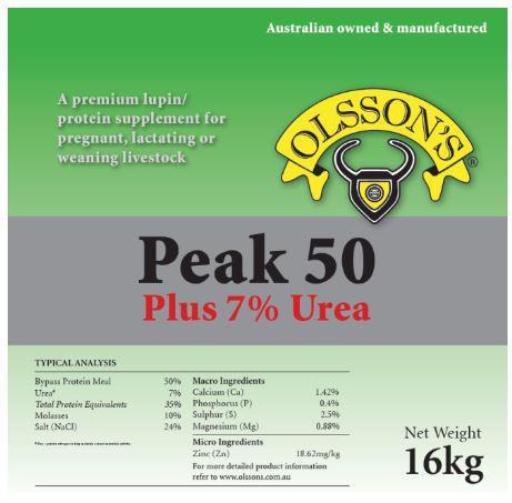 Olsson's Peak 50 Plus 7% Urea 16kg