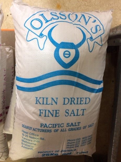Olsson Salt Fine Kiln Dried 25kg.