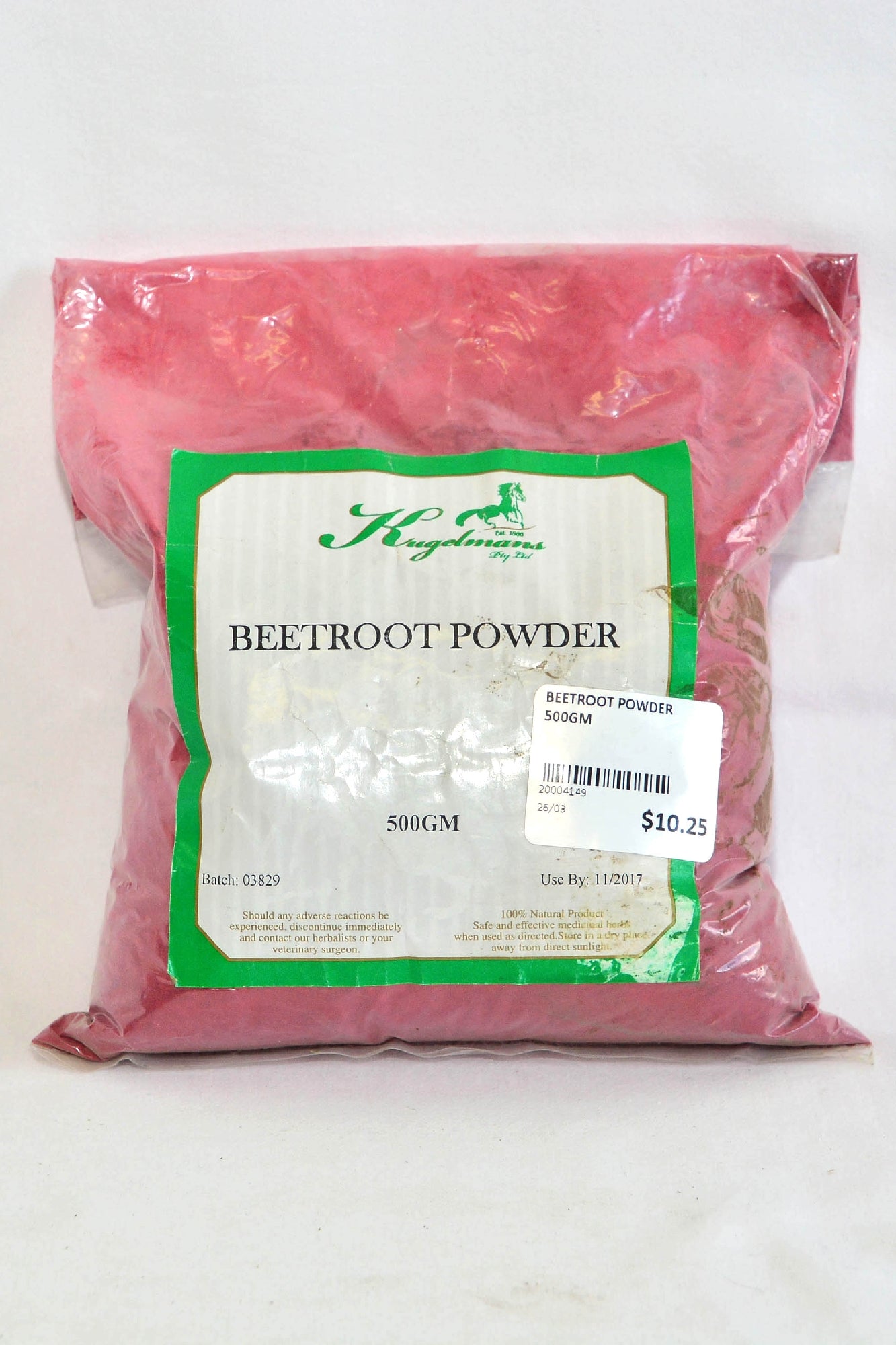 Kugelmans Beetroot Powder 500gm (beta Vulgaris)