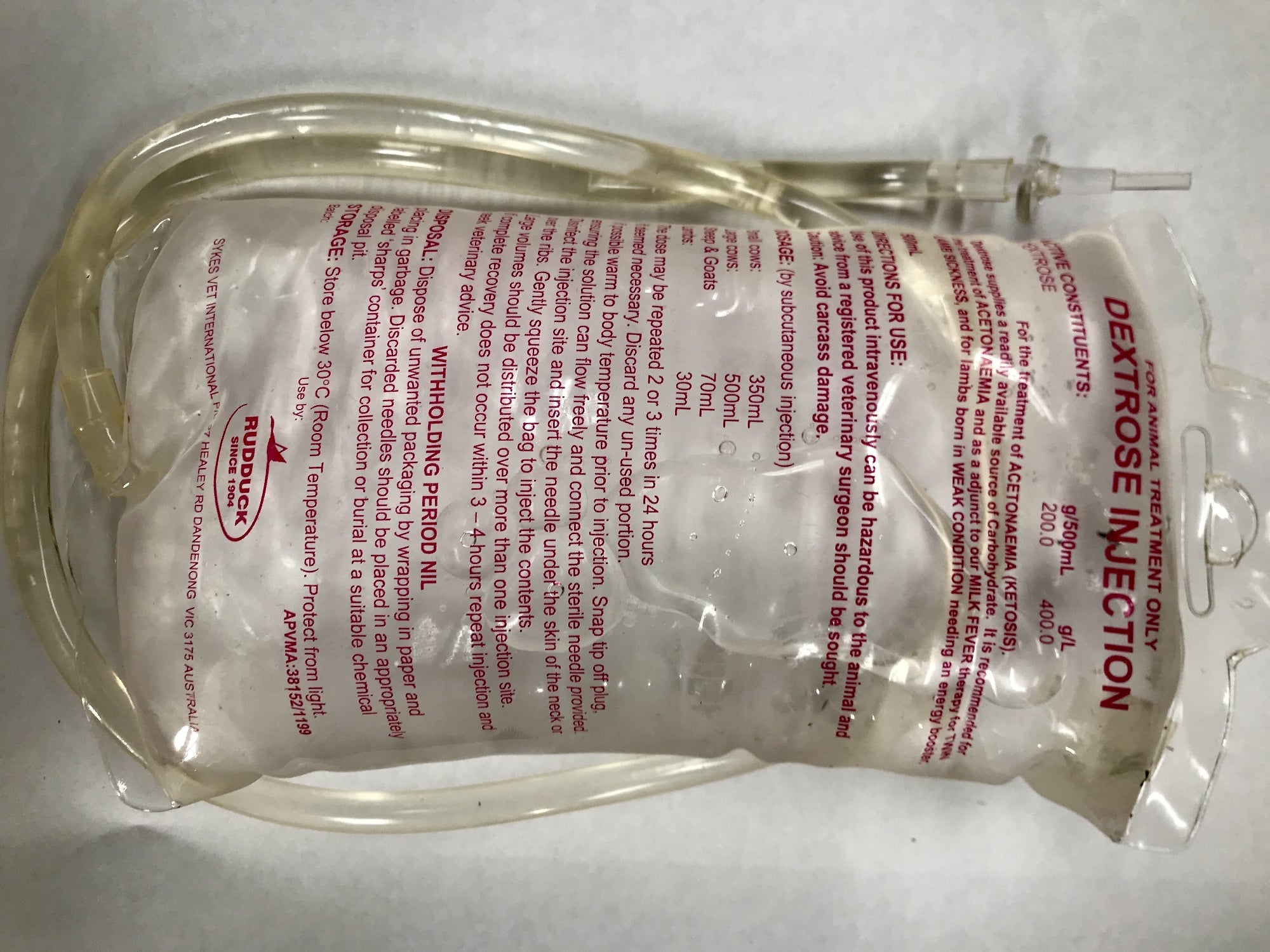 Rudduck Dextrose Injection 500ml.