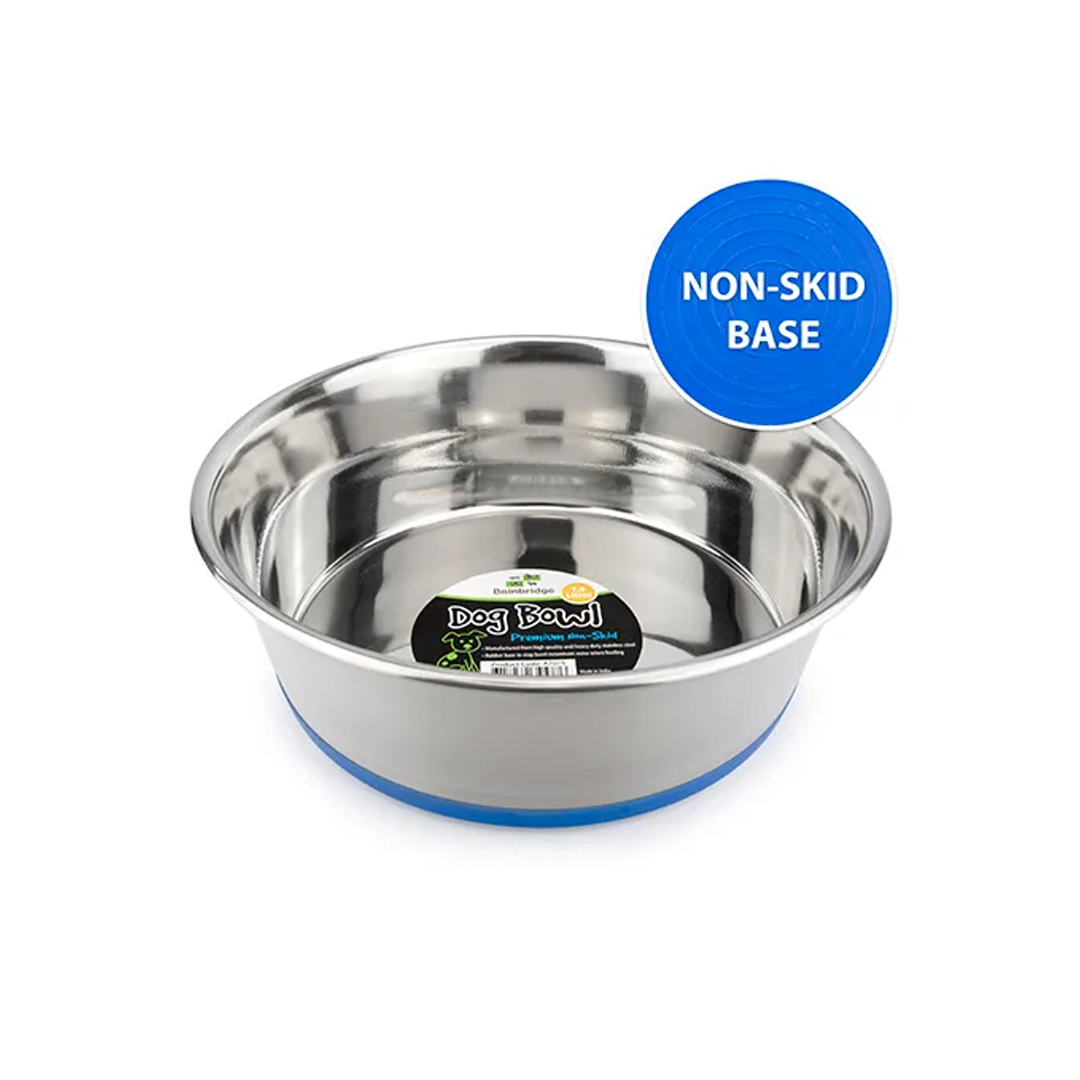 Bainbridge Dog Bowl 1.8lt Non Skid Stainless Steel