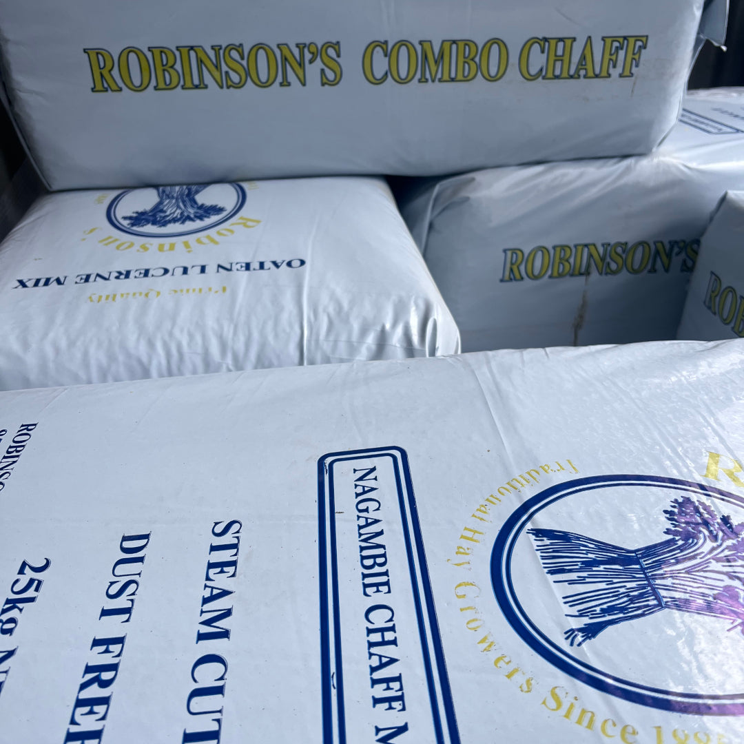 Chaff Fifty/fifty Dry Mix Large 25kg Robinsons (28 Pallet) 