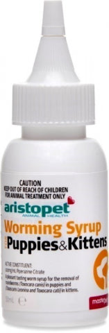 Aristopet Worming Syrup Puppies & Kittens 50ML