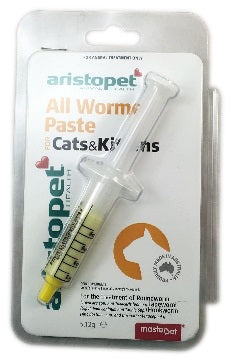 ARISTOPET ALL WORMER PASTE FOR CATS & KITTENS.