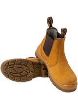 Cougar Footwear Boss Steel Toe Cap Safety Boot Elastic Sided Work Boot - Wheat