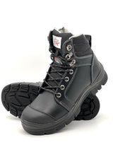 Cougar Footwear Alaska Thermal Lining, Composite Toe, Lace up Boot with Zip - Black [SZ:4 MENS AU/UK]