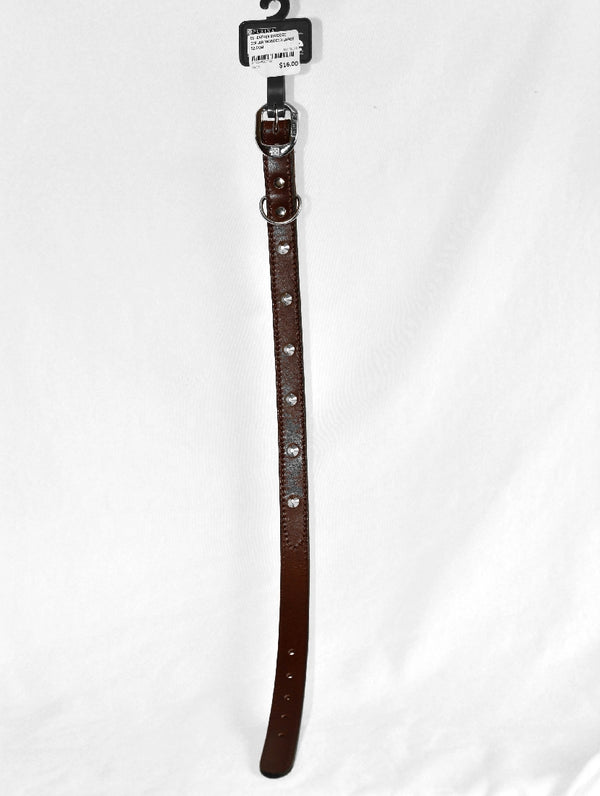 ES LEATHER STUDDED COLLAR MOROCCO LARGE 52.5CM