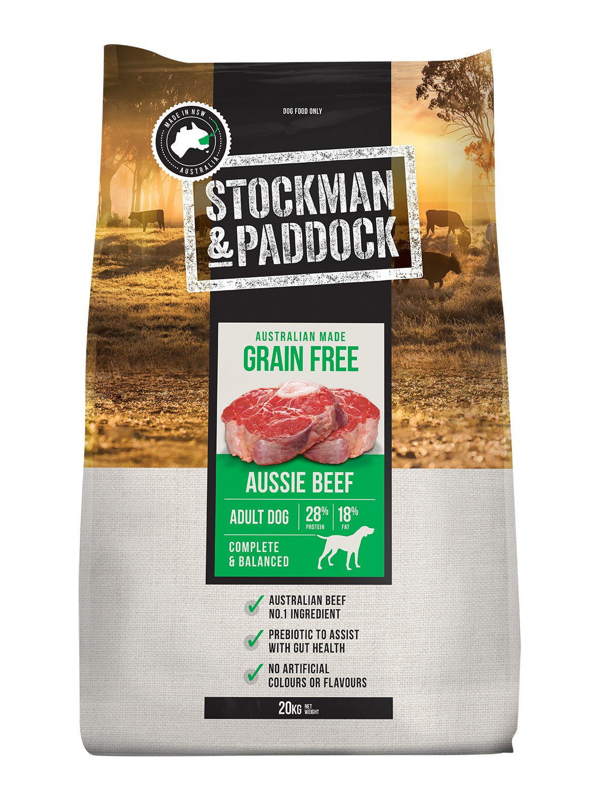 Stockman & Paddock Beef Working Dog Grainfree 20kg .