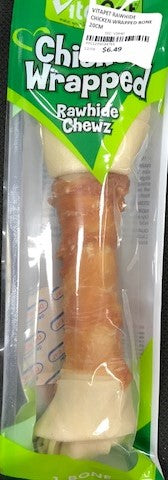 VITAPET RAWHIDE CHICKEN WRAPPED BONE 20CM