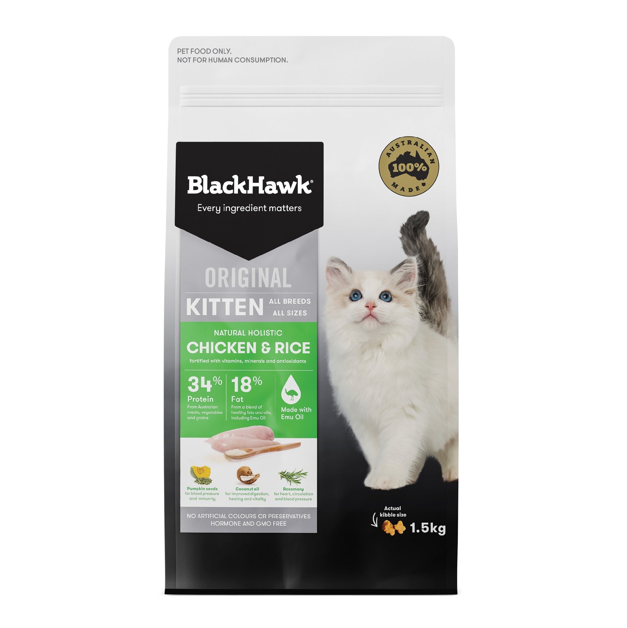 Blackhawk Cat Kitten Chicken & Rice [kg:1.5]