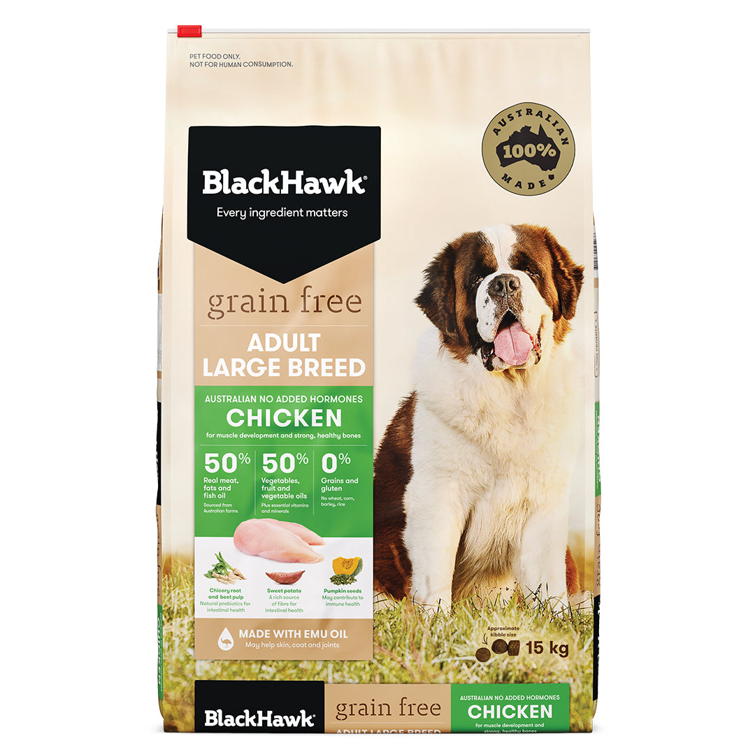 BLACKHAWK DOG LARGE BREED GRAINFREE CHICKEN 15KG.