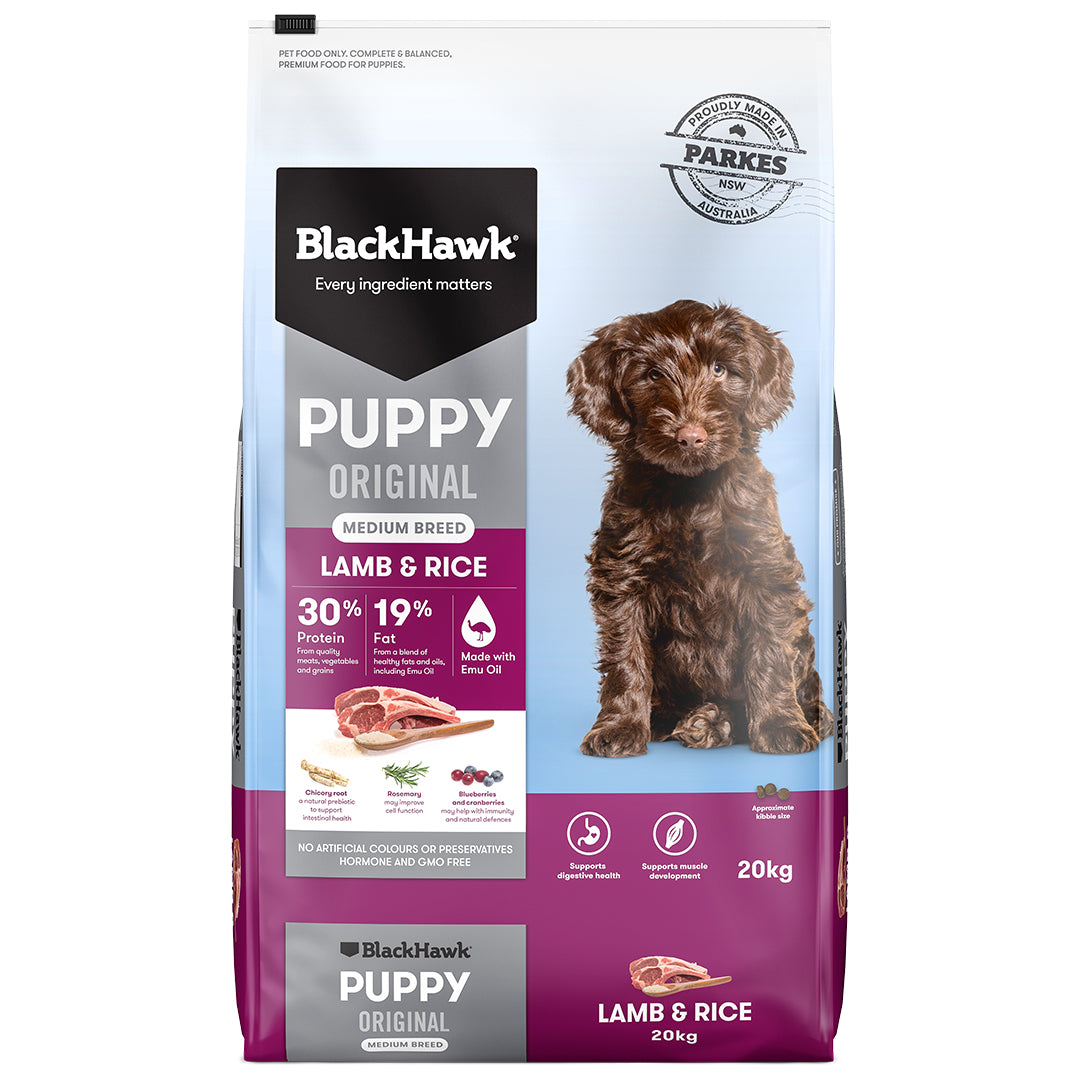 Blackhawk Puppy Lamb & Rice. [breed Sz:Medium KG:20]