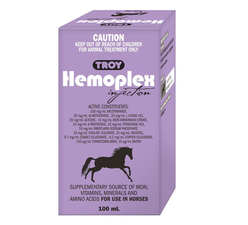 Troy Hemoplex Injection 100ml Horses .