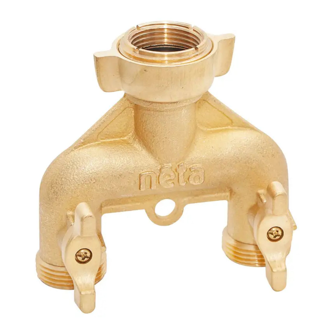 Neta 2-Way Screw On Universal Tap [MM:3/4" or 1" MAT:Brass]