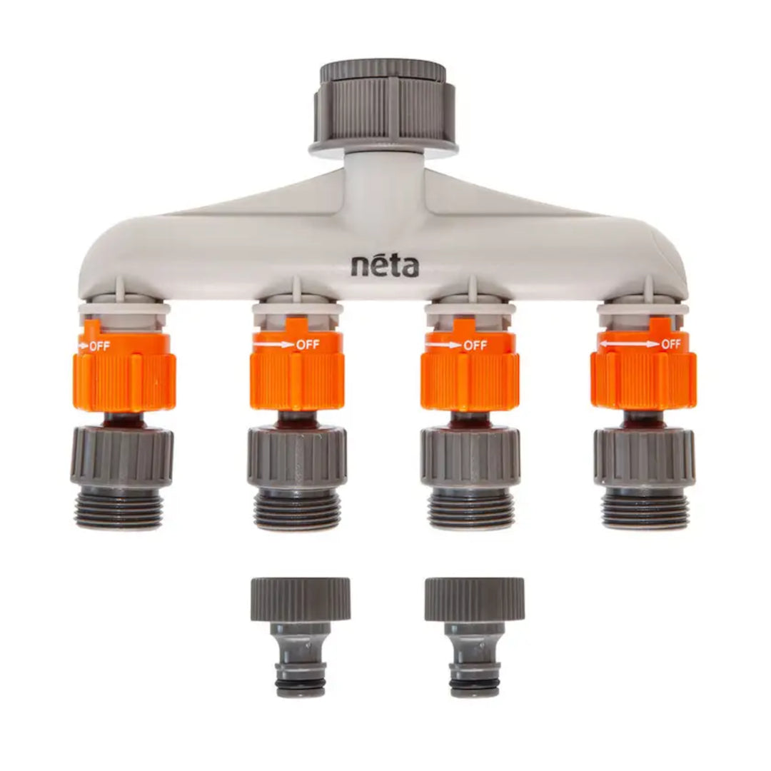 Neta 4-Way Tap Universal Screw On [MM:12MM MAT:Plastic]