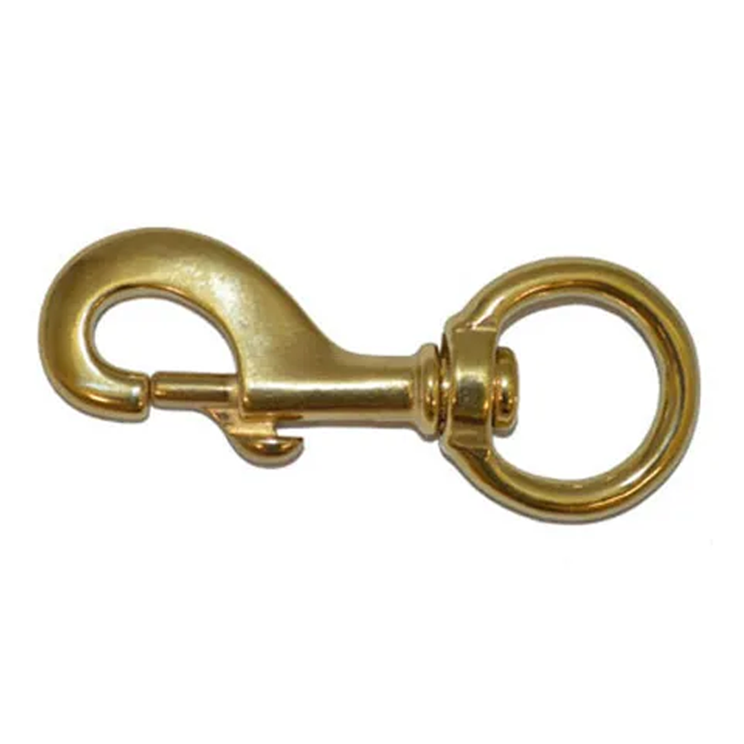Bainbridge Round Eye Swivel Hook Brass Snap (Heavy Duty) [MM:32MM MM:118MM]