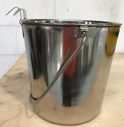 FLAT SIDED BUCKET STAINLESS STEEL 10.2 LITRE