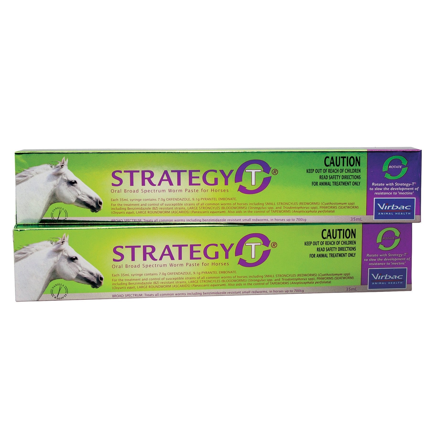 Virbac Strategy T 35ml Oral Broad Spectrum Worm Paste For Horses.