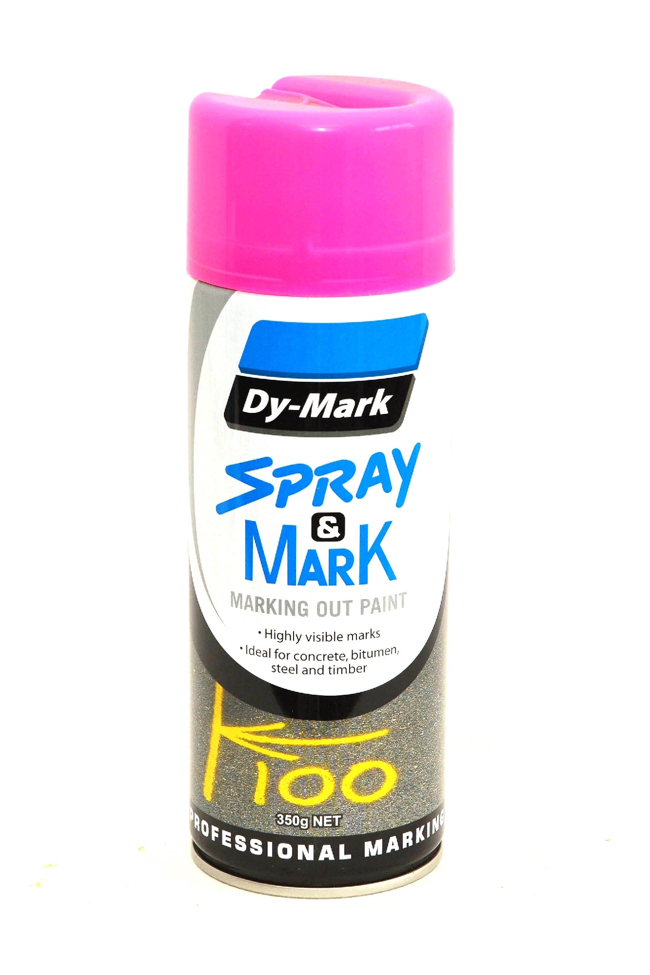 Paint Spray & Mark Pink Fluoro 350g Dymark.