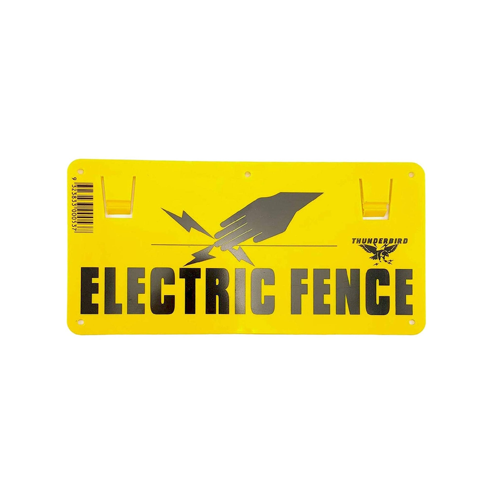 Thunderbird Sign - Electric Fence Printed On Both Sides Ef-15