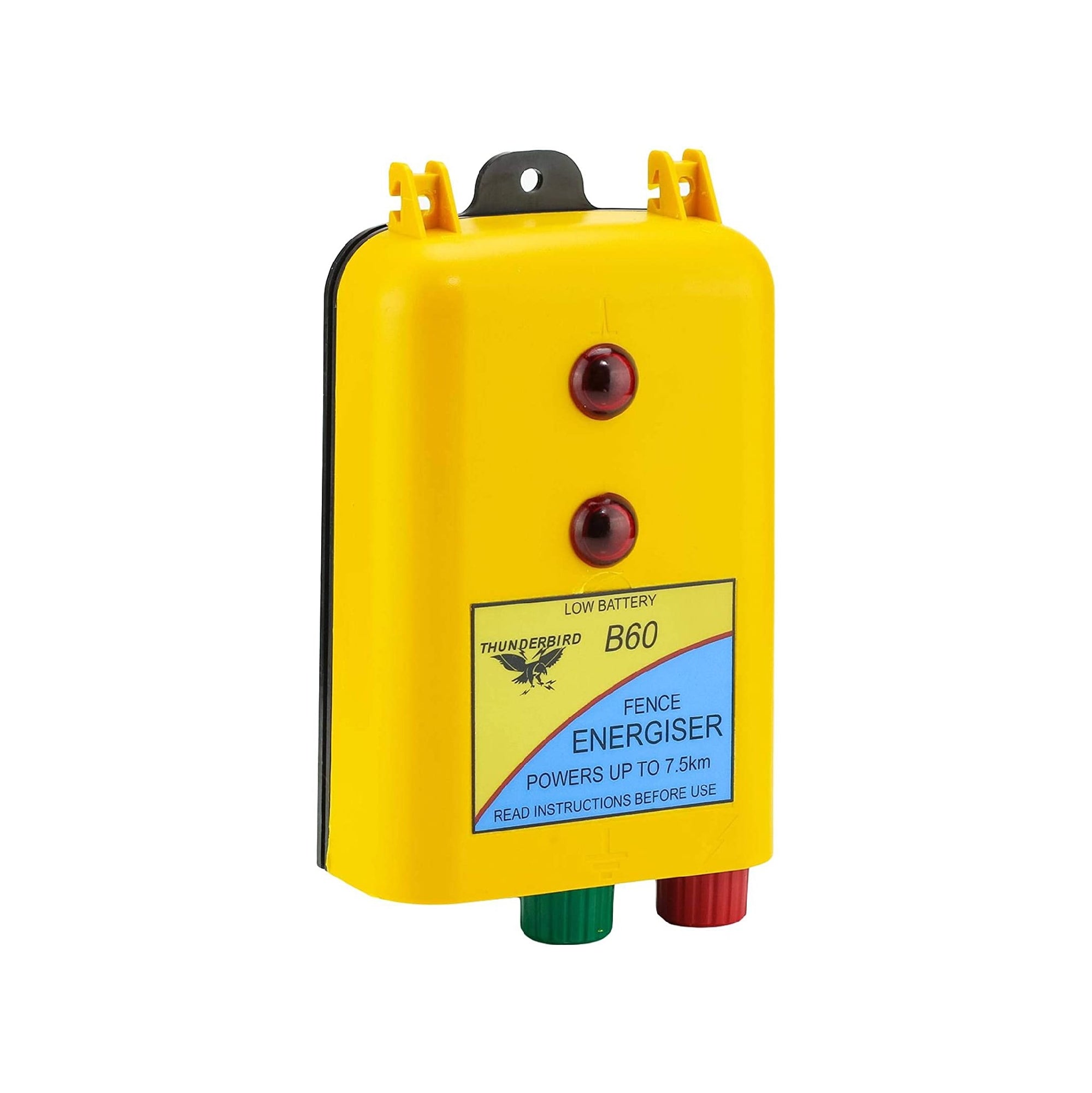 Thunderbird Energiser Battery Fence 7.5km Strip Grazer 4xd Cells Or 12 V Ext Batt B-60.