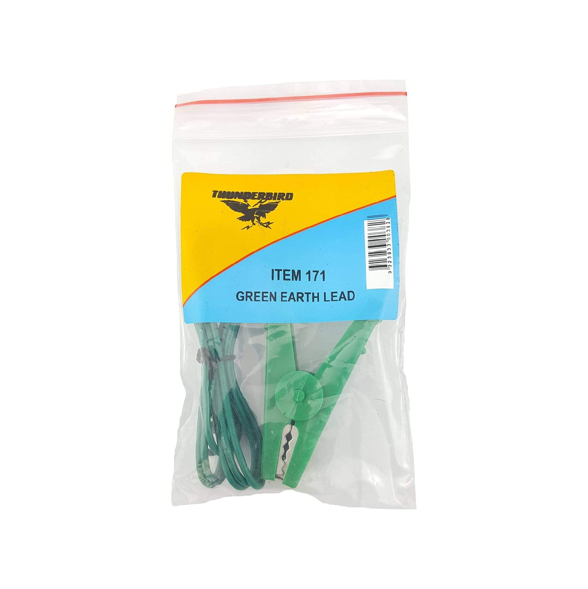 Thunderbird Green Earth Lead - Ring End Ring End + Wire + Green Clip Ef-171