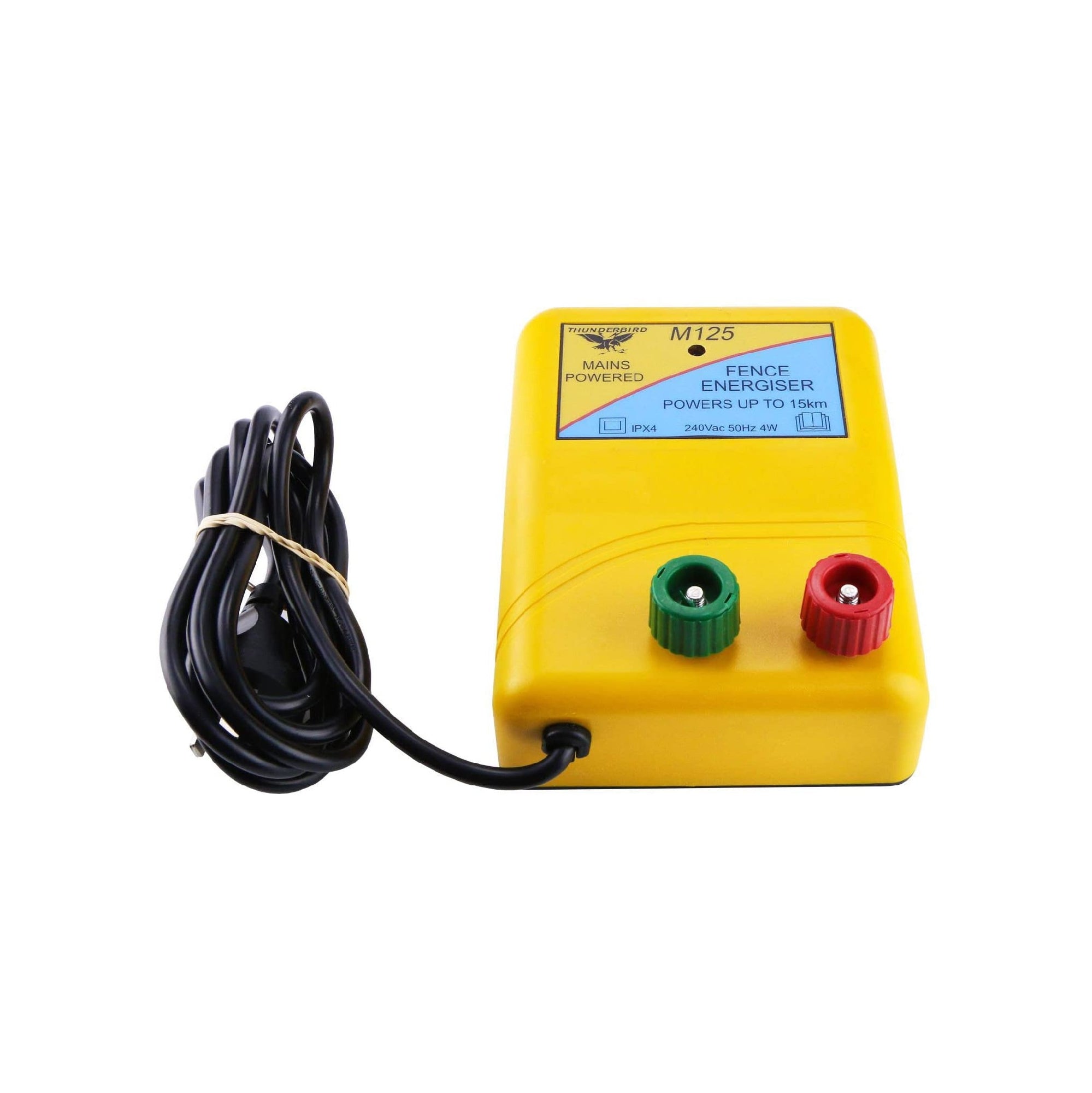 Thunderbird 15km Mains Energiser Certified, Pulse Light, O-ring Sealed M-125