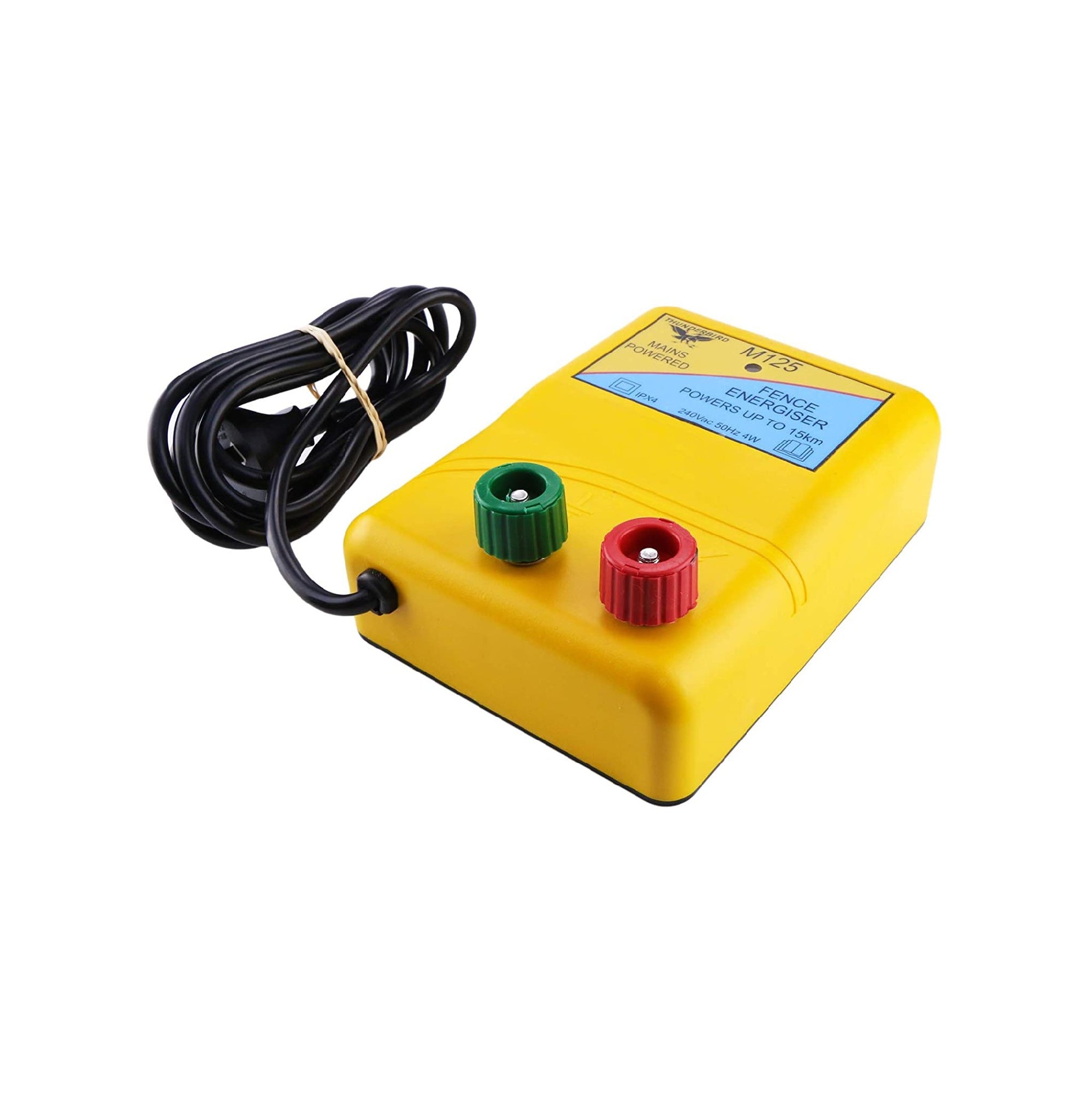Thunderbird 15km Mains Energiser Certified, Pulse Light, O-ring Sealed M-125