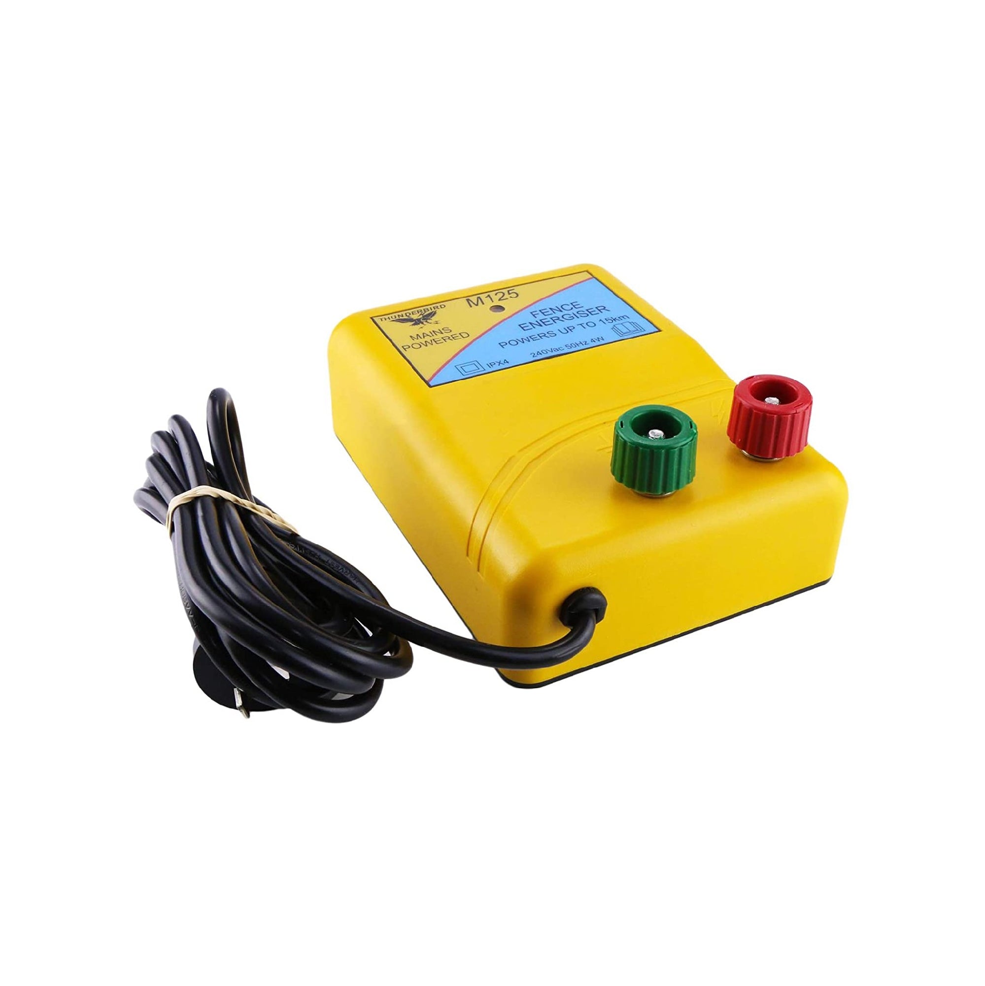 Thunderbird 15km Mains Energiser Certified, Pulse Light, O-ring Sealed M-125