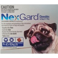 Nexgard Chewables 4.1-10kg 6 Pak.