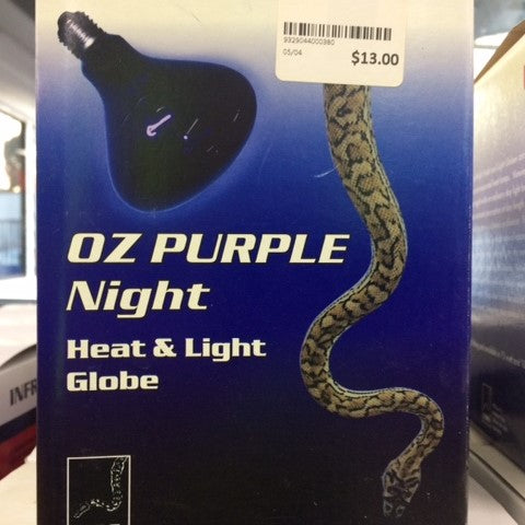 OZ PURPLE NIGHT HEAT & LIGHT GLOBE SMALL 75W