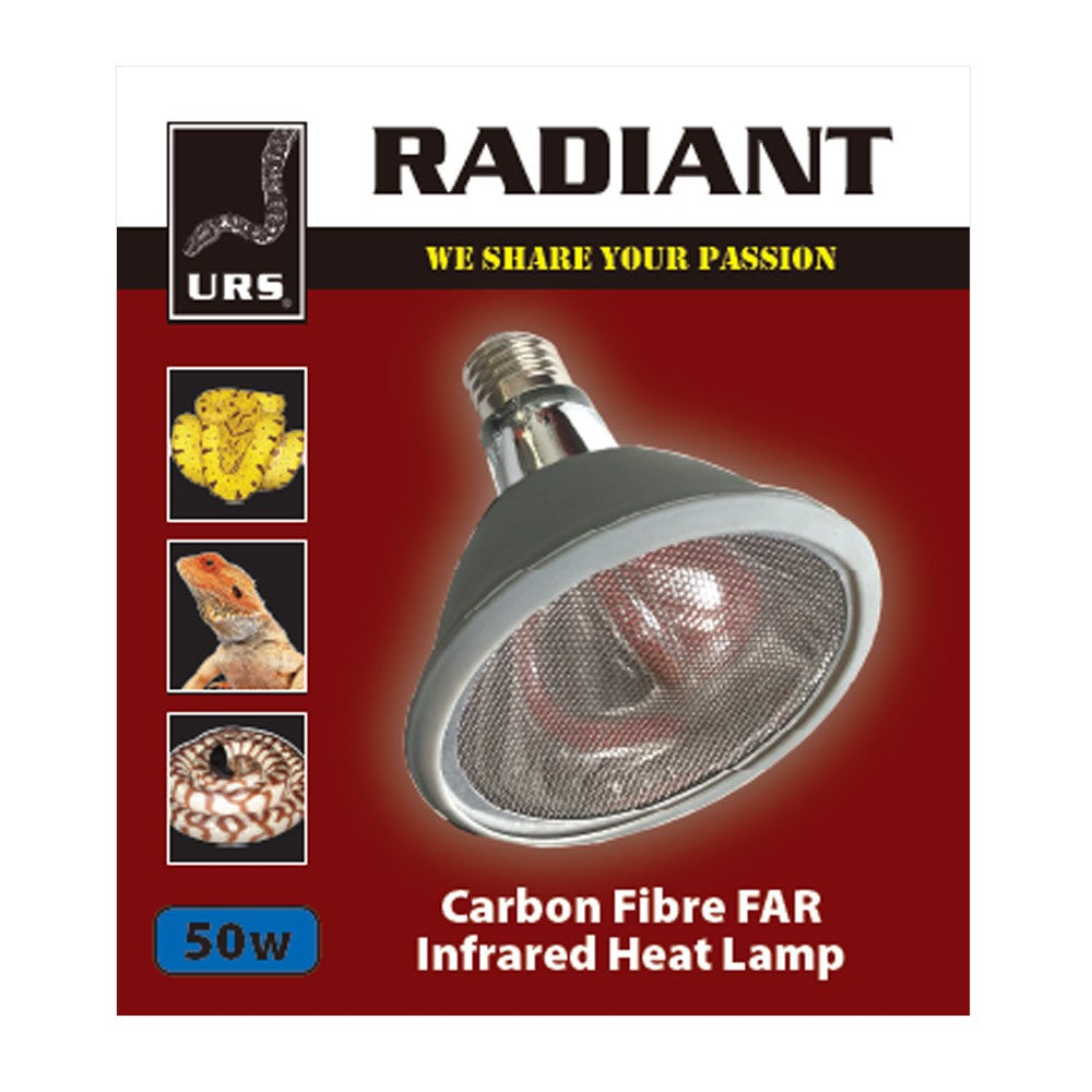 Urs Radiant Globe 50w Carbon Fibre Infrared Heat Lamp 1 Yr Warranty [watts:50 Clr:red]
