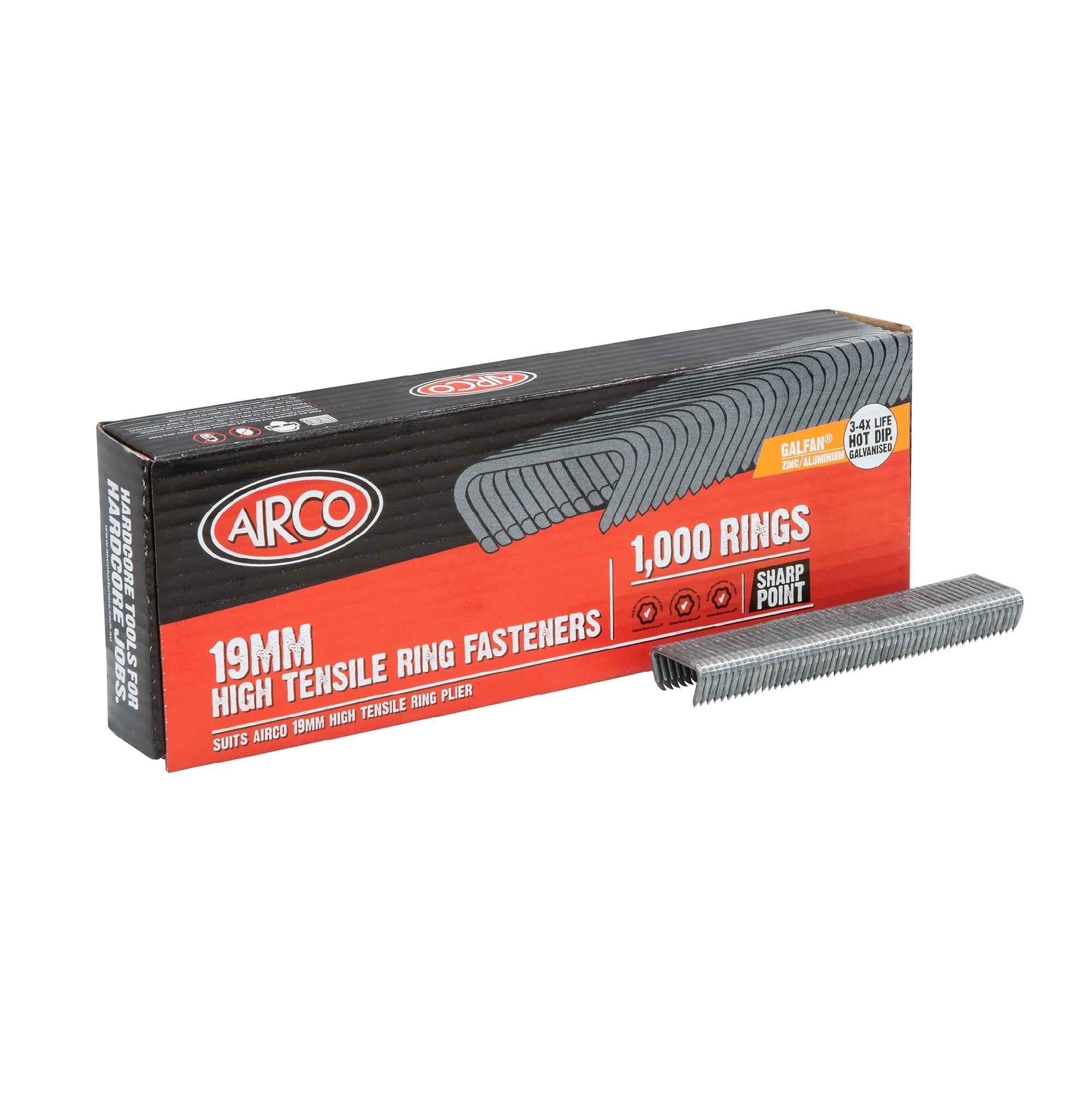 Awp Ring Fasteners Airco High Tensile 1000pk.