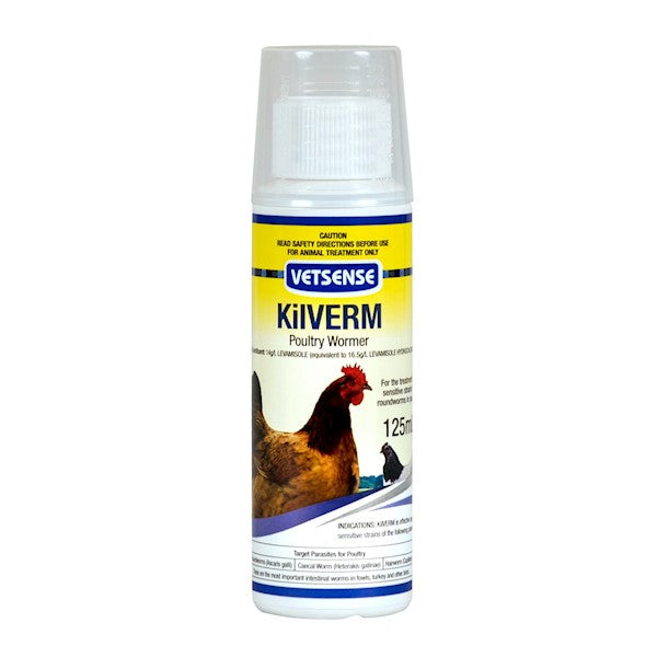 Vetsense Kilverm Poultry Wormer 125ml.